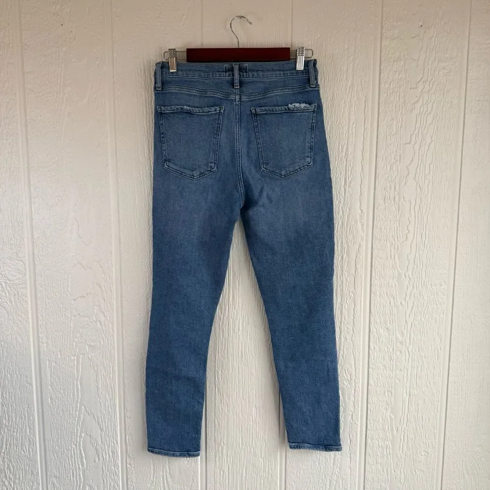 Agolde Nico High Rise Slim Shoreline Distressed Jeans size 28